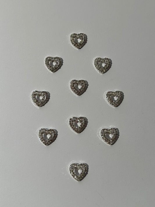 Luxury Silver Hearts