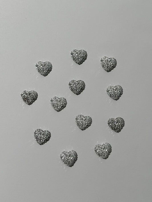 Shiny Silver Hearts